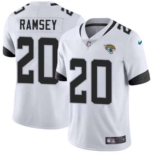 Jacksonville Jaguars #20 Jalen Ramsey White Youth Stitched NFL Vapor Untouchable Limited Jersey->youth nfl jersey->Youth Jersey